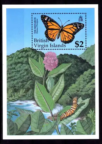Jungferninseln Block 68 postfrisch Schmetterling #1H015