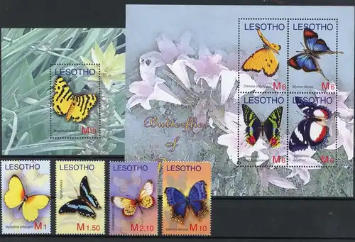 Lesotho 1977-1980, Klb 1981-1984, Block 208 postfrisch Schmetterling #Schm1873