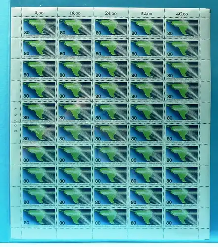 Bund 50er Bogen 1302 postfrisch Bogenzählnummer #BW3667