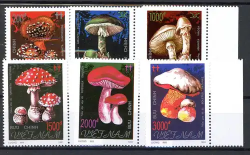 Vietnam 2275-2280 postfrisch Pilze #1H010