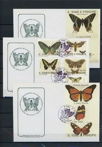 Sao Tomé Principe 1385-1389 Schmetterling Ersttagesbrief/FDC #Schm5244