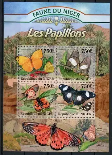 Niger KB mit 2021-2024 postfrisch Schmetterling #HF352