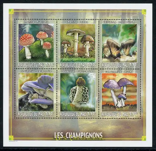 Mali KB mit 2410-2415 postfrisch Pilze #1H071