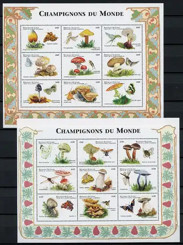 Guinea KB Satz mit 2538-2555 postfrisch Pilze #1H077
