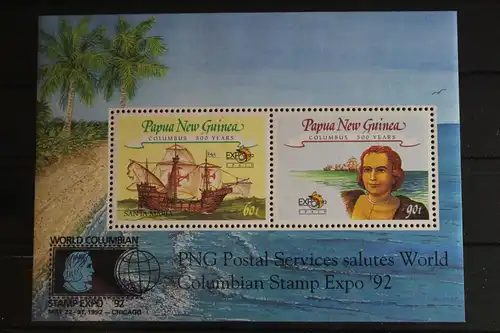 Papua Neuguinea Block mit 653-654 postfrisch Schifffahrt #FR348