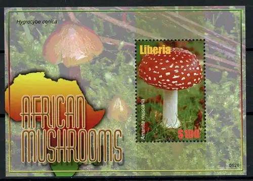 Liberia Block 543 postfrisch Pilze #1H266