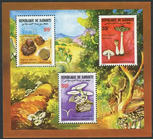 Dschibuti Block 138 A postfrisch Pilze #1F984