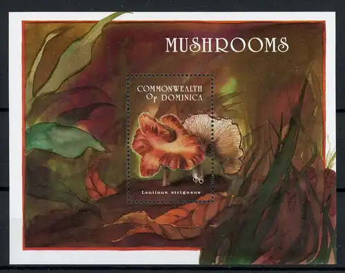 Dominica Block 261 postfrisch Pilze #HF490