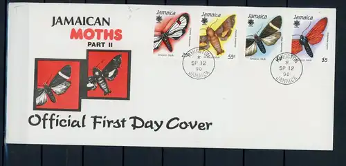 Jamaika 736-39 Schmetterling Ersttagesbrief/FDC #Schm5260