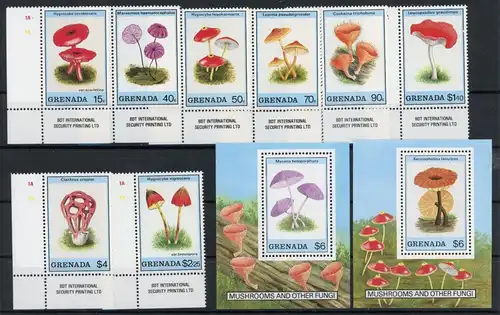 Grenada 2021-2028 + Bl. 227-228 postfrisch Pilze #1F997