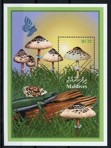 Malediven Block 482 postfrisch Pilze #1H124