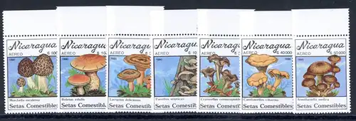 Nicaragua 3001-3007 postfrisch Pilze #1H023