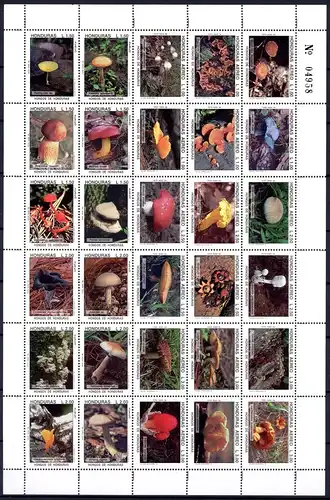 Honduras ZD BG mit 1257-1286 postfrisch Pilze #GG2059