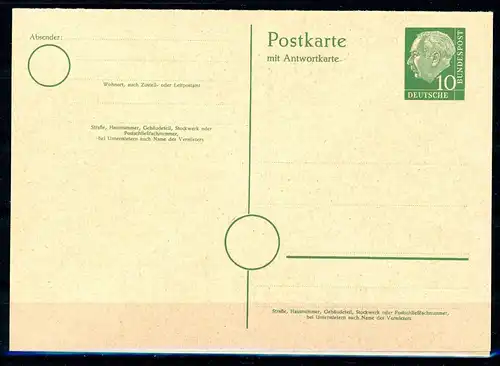 Bund Ganzsache P 21 A/F postfrisch #1H189