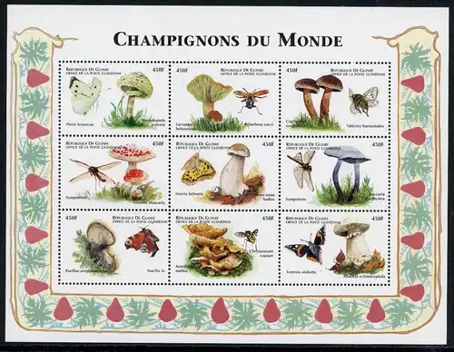 Guinea KB mit 2547-2555 postfrisch Pilze #1H078