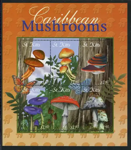 St. Kitts KB mit 640-645 postfrisch Pilze #1H121