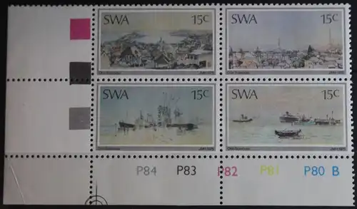 Namibia Südwestafrika 409-412 postfrisch als Viererblock #FL484