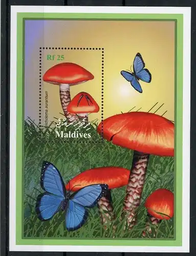 Malediven Block 481 postfrisch Pilze #1H119