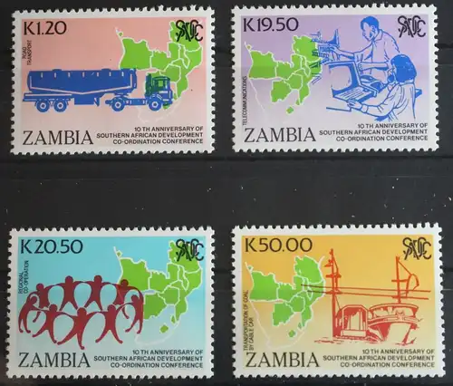 Sambia 520-523 postfrisch #FQ200