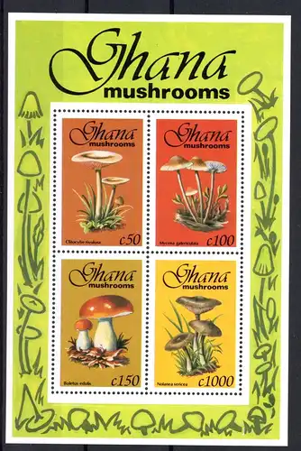 Ghana Block 231 postfrisch Pilze #1H037