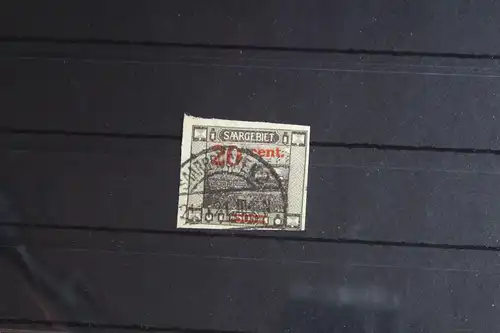 Saargebiet 74U gestempelt ungezähnt #FY773