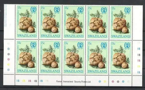 Swaziland Zehnerblock 463 postfrisch Pilze #1G138