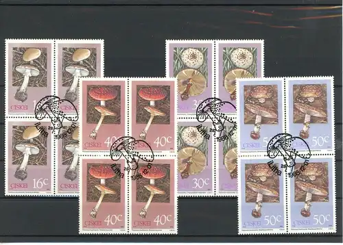 Ciskei Viererblock 145-148 gestempelt Pilze #1G113