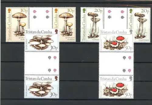 Tristan da Cunha Paare 365-368 ZS/ZW postfrisch Pilze #1G120