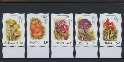 St. Kitts 213-217 postfrisch Pilze #1G183