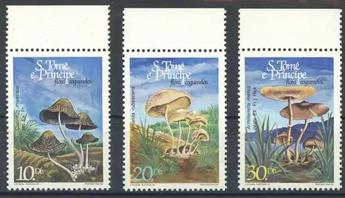 Sao Tomé Principe 937-939 postfrisch Pilze #1G152