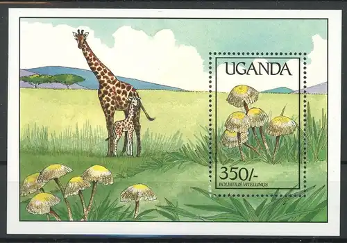 Uganda Block 95 postfrisch Pilze #1G158