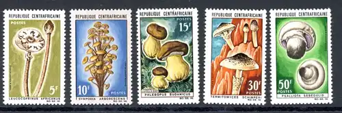 Zentralafrikanische Republik 132-136 postfrisch Pilze #1H318