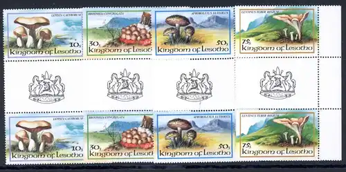 Lesotho Kehrdrucksatz 411-414 ZS postfrisch Pilze #1H324