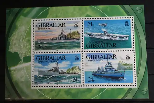 Gibraltar Block 18 mit 658-661 postfrisch Schiffe Boote #FR770