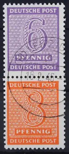 SBZ S Zd 5 gestempelt Zusammendruck #FW062