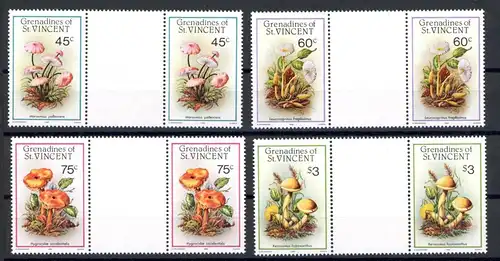 St. Vincent Grenadinen Paare 493-496 ZW postfrisch Pilze #1H361