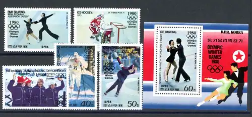 Korea 1941-1945 + Bl. 68 postfrisch Olympia 1980 Lake Placid #1H569