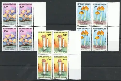 Togo Viererblock 1967-1969 postfrisch Pilze #1G153