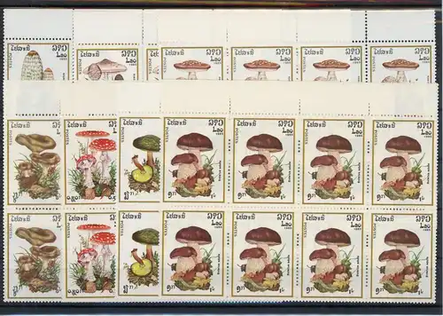 Laos Achterblock 828-834 postfrisch Pilze #1G174