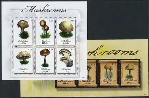 Malediven KB Satz mit 4772-4781 postfrisch Pilze #1H252