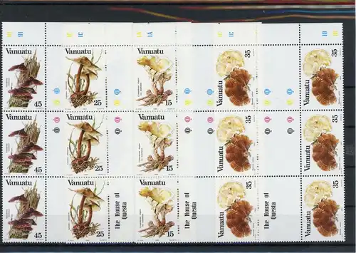Vanuatu Sechserblock 670-673 ZS/ZW postfrisch Pilze #1G259