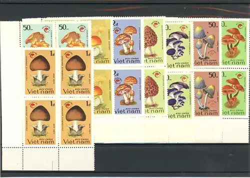 Vietnam Viererblock 2220-2227 postfrisch Pilze #1G111