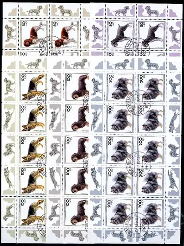 Bund Zehnerbogen 1797-1805 gestempelt Hunde #GG2127