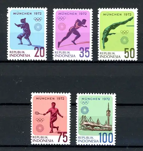 Indonesien 711-715 postfrisch Olympia München 1972 #1J060