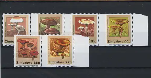 Simbabwe 476-481 postfrisch Pilze #1G244