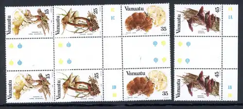 Vanuatu Paare 670-673 ZS + ZW postfrisch Pilze #1H332
