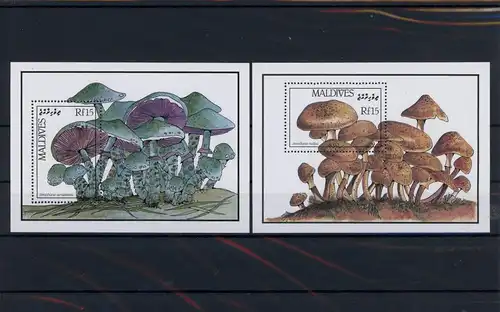 Malediven Block 130-131 postfrisch Pilze #1G421