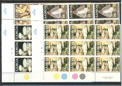 Samoa 15er Bogen 561-564 postfrisch Pilze #1G135