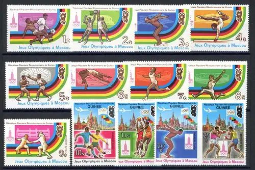 Guinea 896-908 A postfrisch Olympia 1980 Moskau #1H587