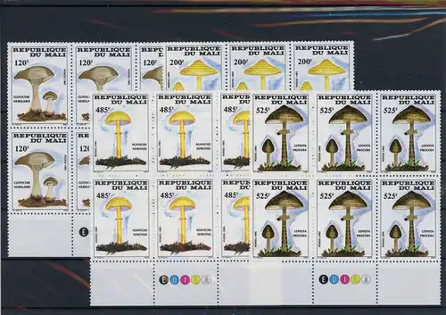 Mali Sechserblock 1038-1041 postfrisch Pilze #1G393